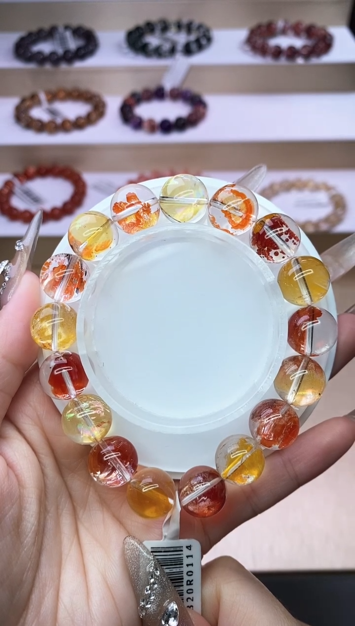 【闪购商品】水晶手链未镶嵌锦鲤胶花单圈12m+