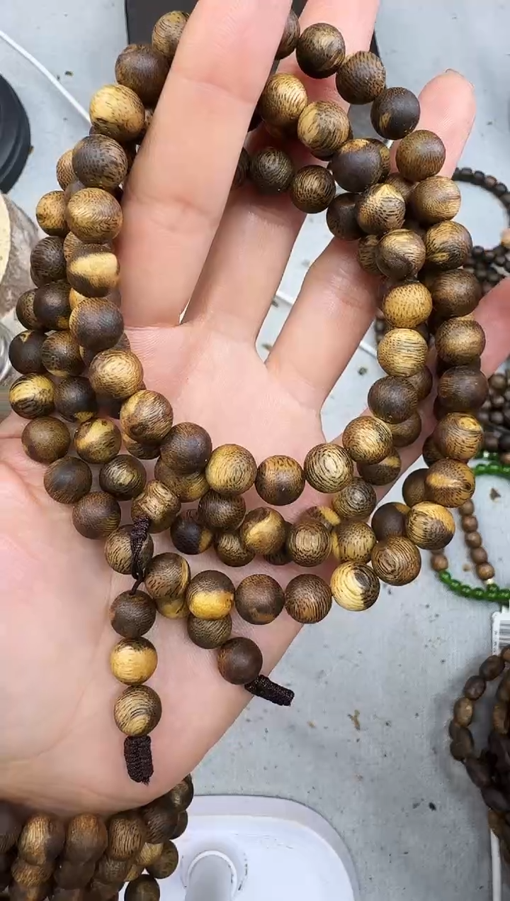 沉香手串0933白棋圆珠多圈多样性发一