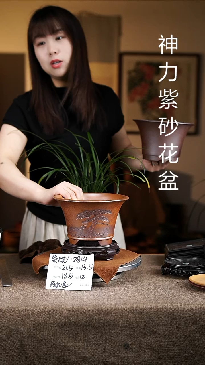 紫砂花盆紫砂花盆2814+s