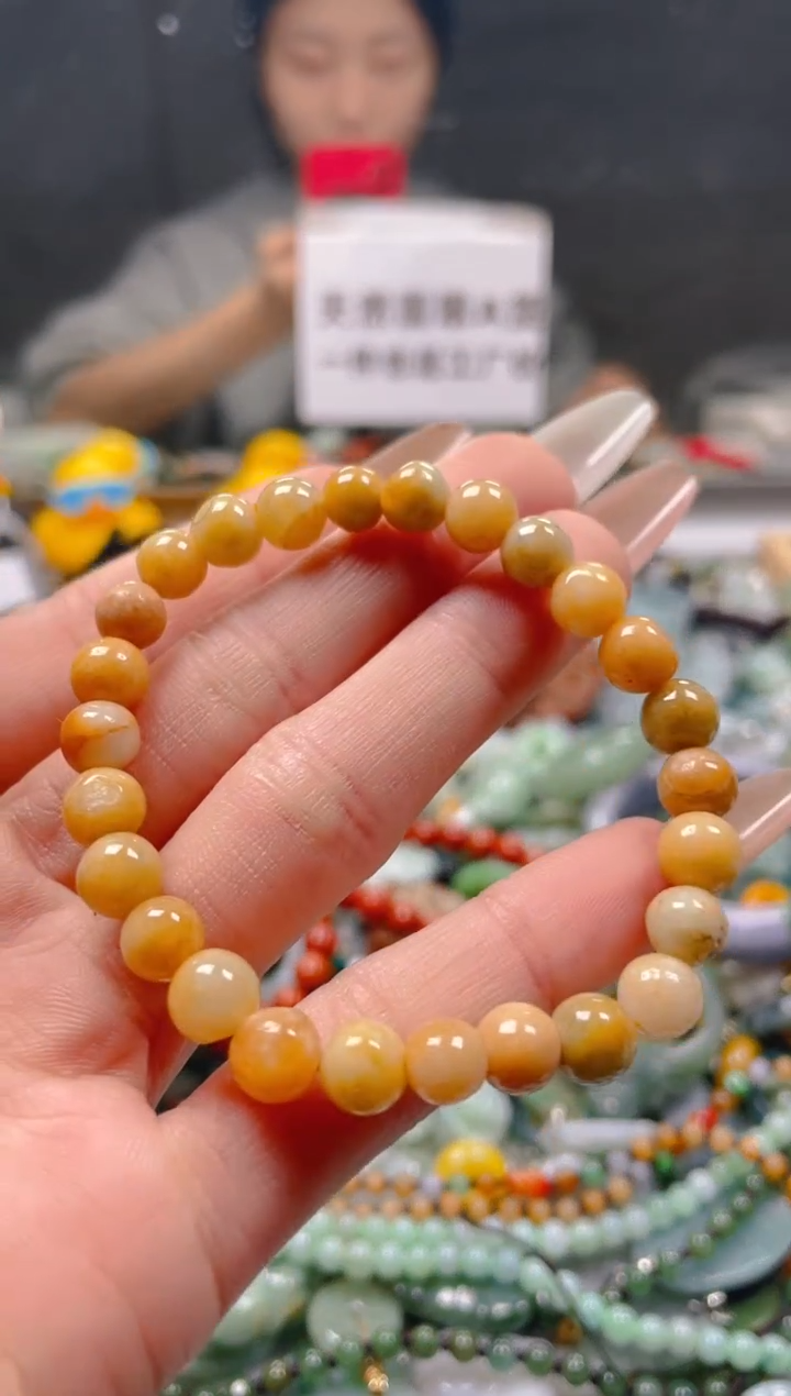 【闪购商品】翡翠颈饰未镶嵌7-8MM/R/翡翠A货一图一物