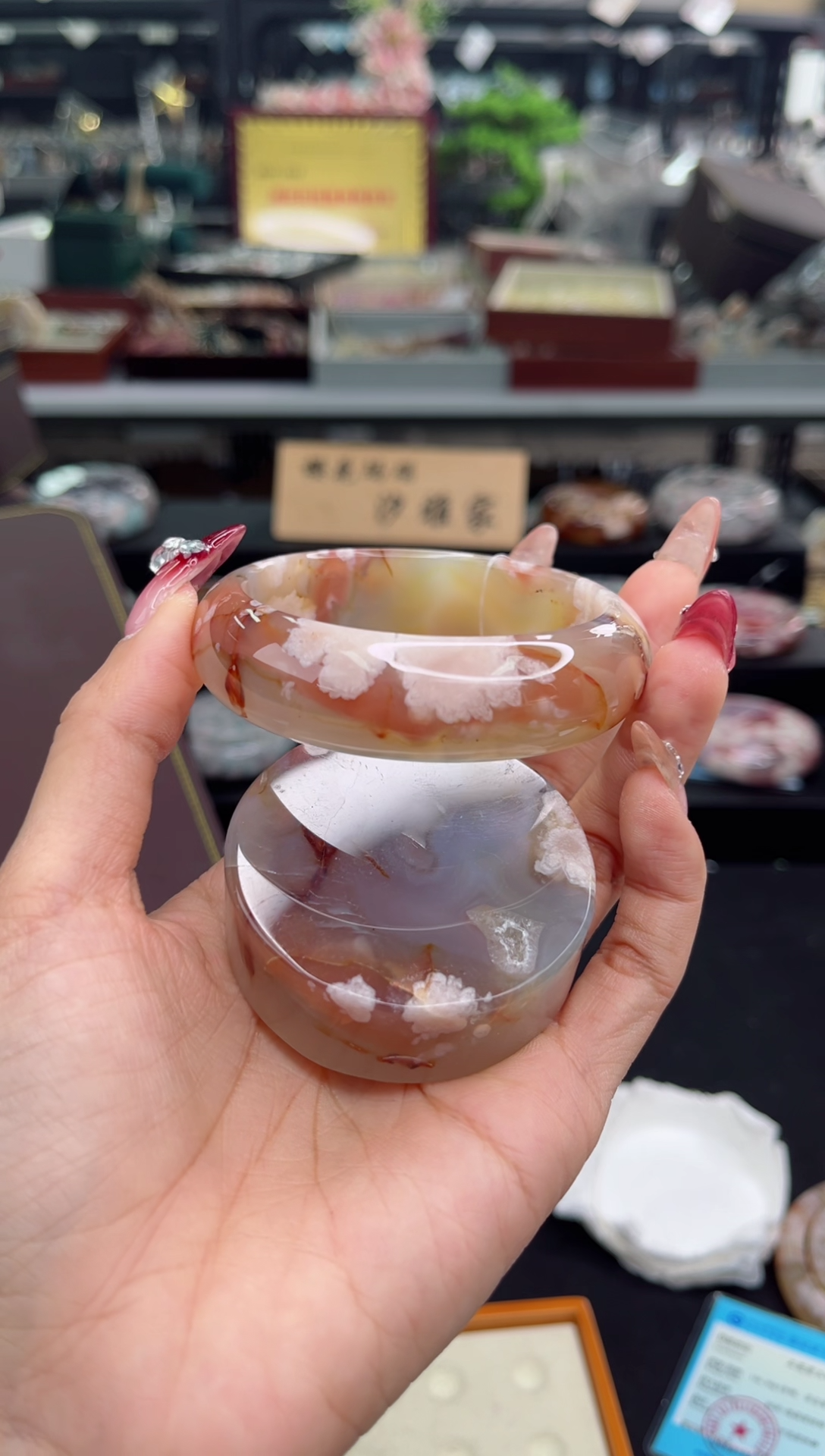 【闪购商品】石英质玉手镯未镶嵌56圈口（赠品镯心）S90861