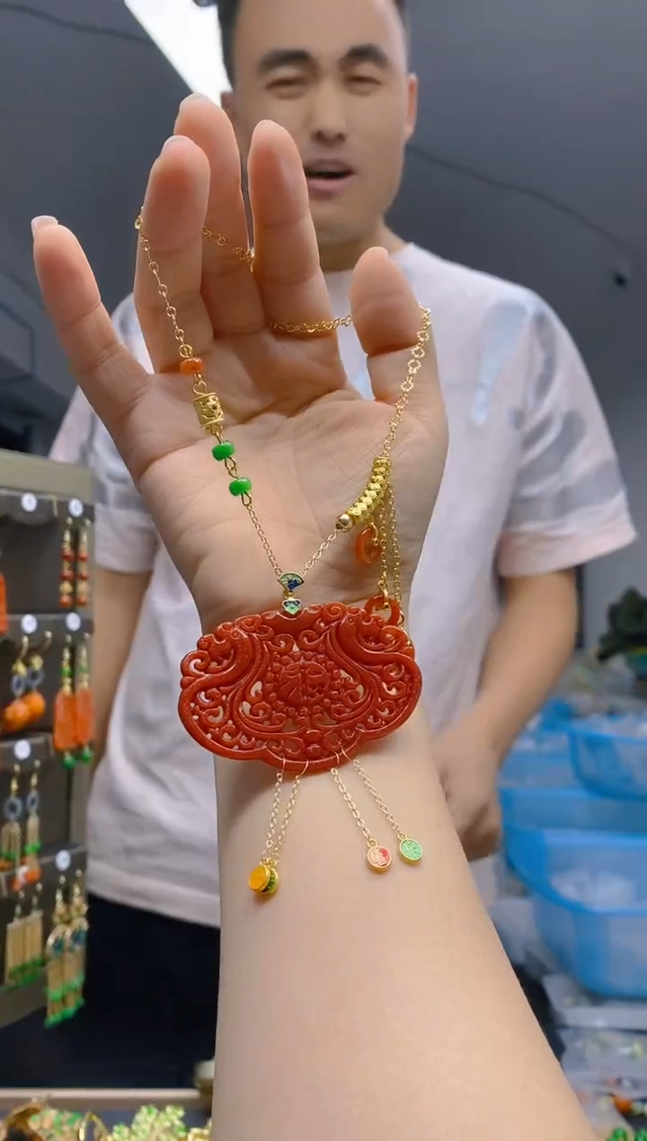 【闪购商品】翡翠耳饰合金105翡翠锁骨链