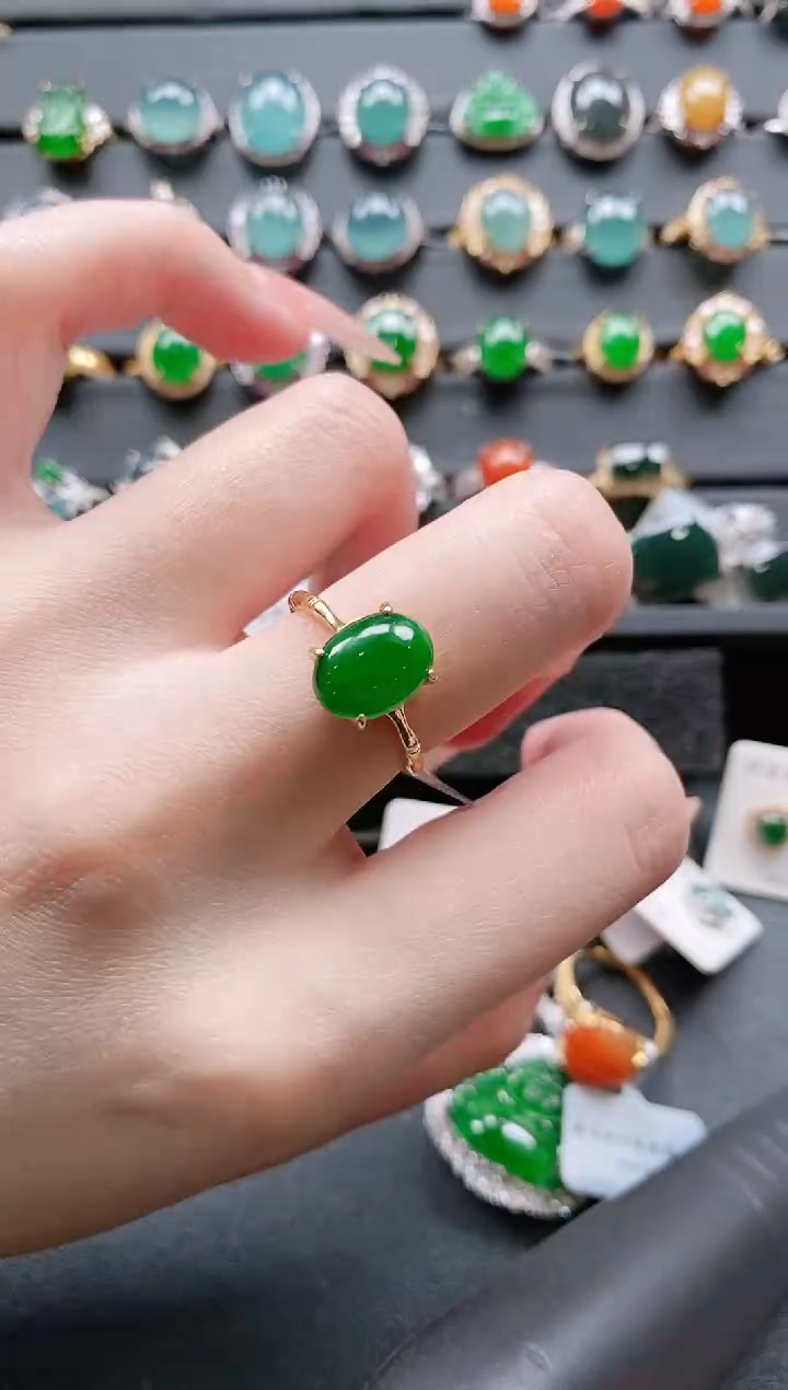 【闪购商品】翡翠戒指银S925镶嵌11111111