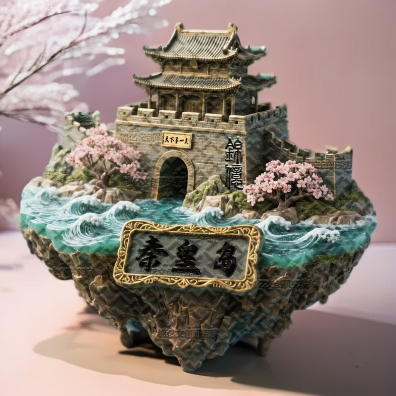 河北省秦皇岛金属浮雕冰箱贴金属立体旅游文创景点礼物礼品套装
