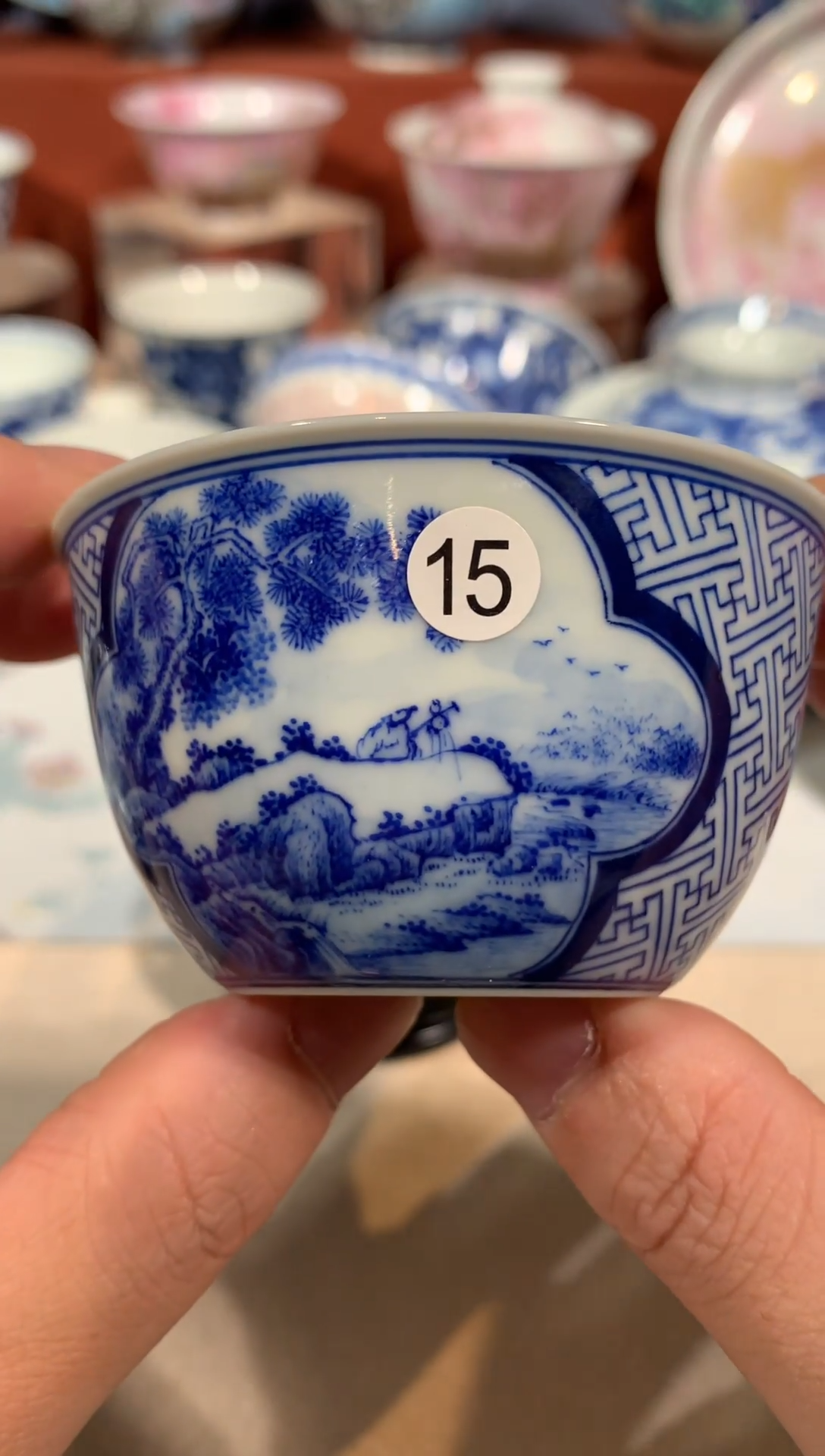 【闪购商品】杯子15青花开窗单杯呀