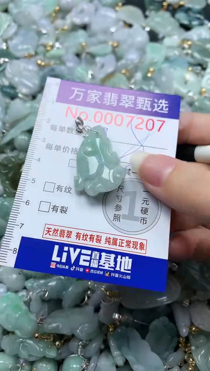 吊坠(不含链)未镶嵌翡翠7207