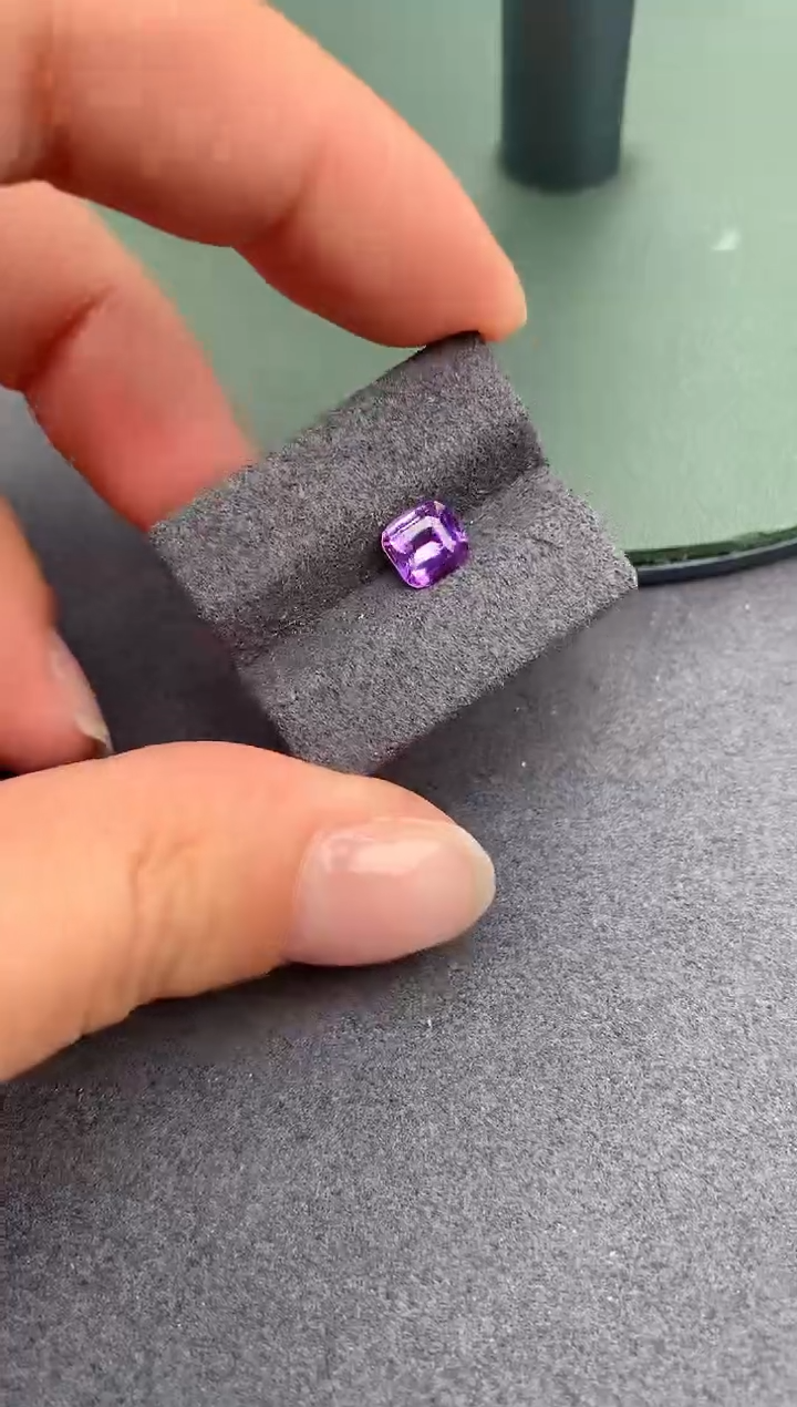 【闪购商品】彩色蓝宝石裸石未镶嵌1.1ct无烧紫蓝宝