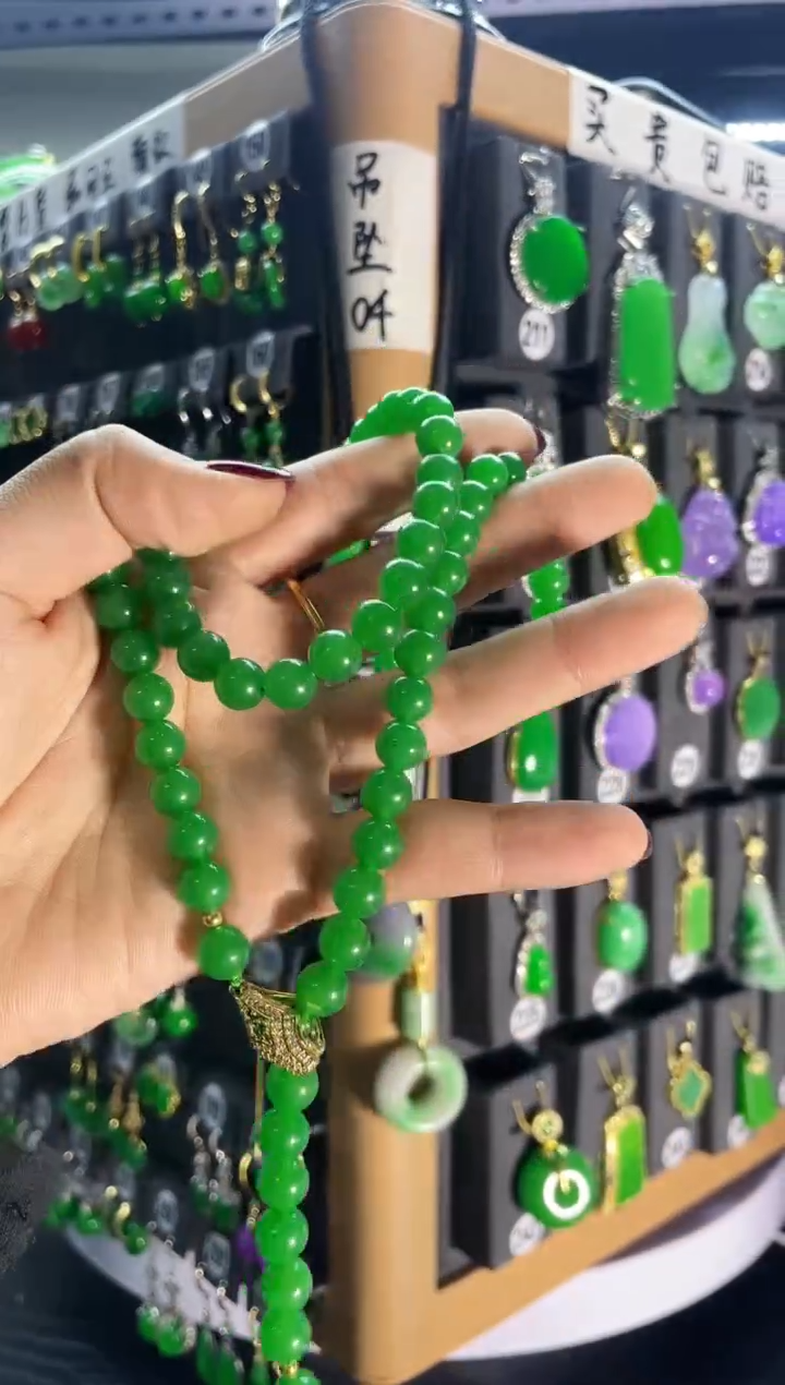 【闪购商品】翡翠耳饰银S925镶嵌吊坠01