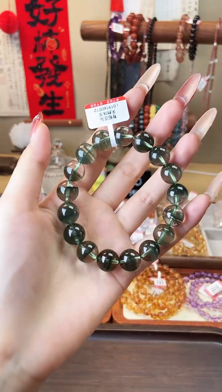 【闪购商品】水晶手串未镶嵌绿幽灵12.5mm