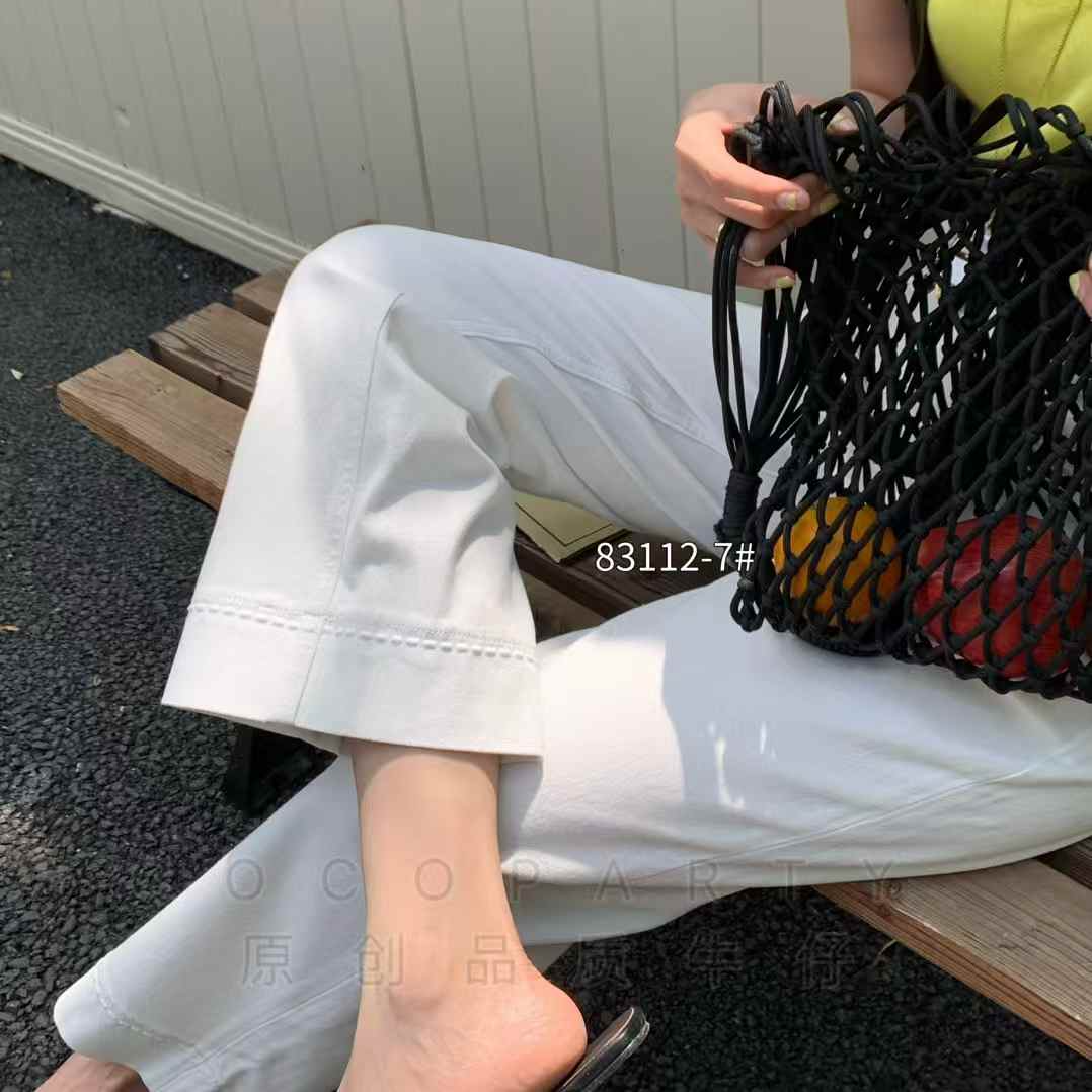早秋新款醋酸莱赛尔徕卡四面弹洋气压胶工艺直筒牛仔裤女83112！