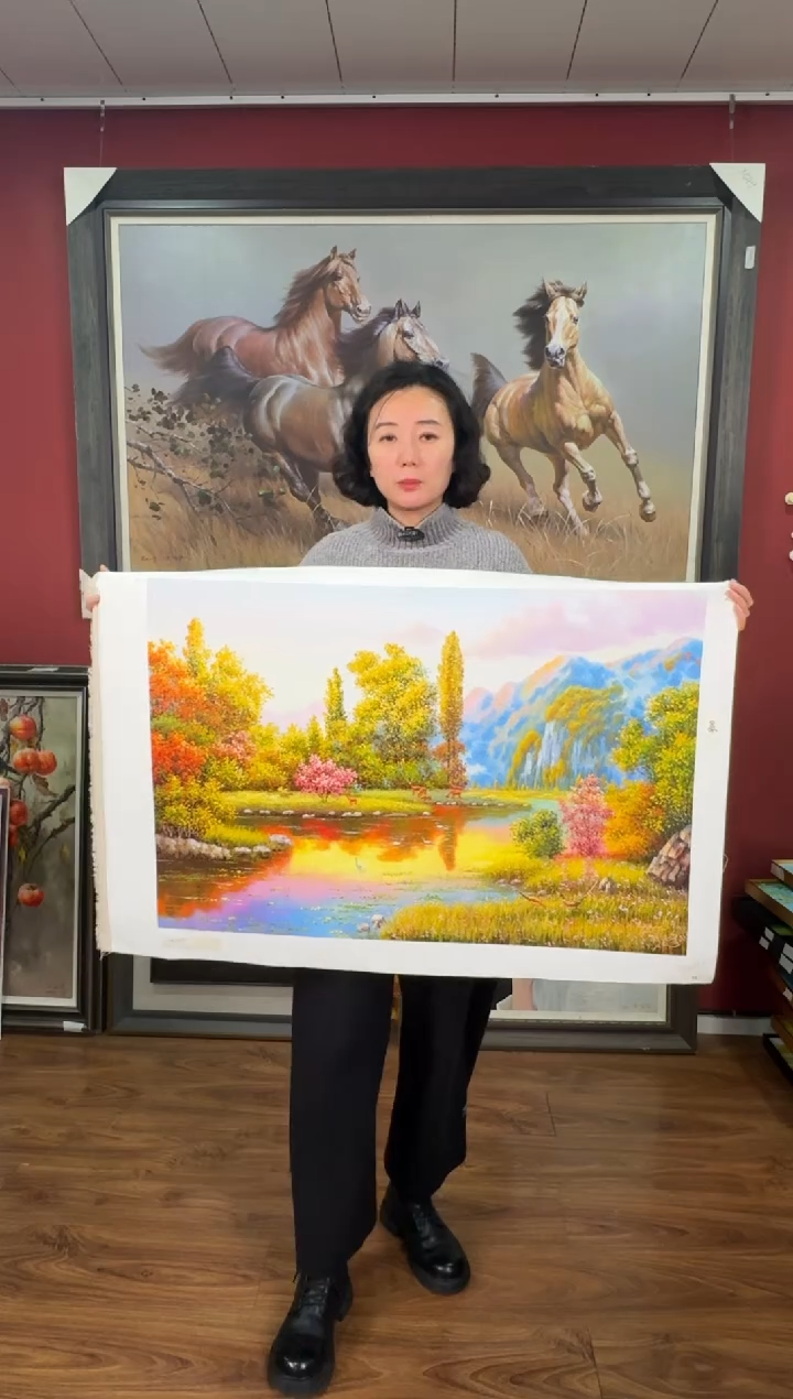 油画【149号】约50*70cm丨朝鲜原创纯手绘孤品油画丨顺丰包邮