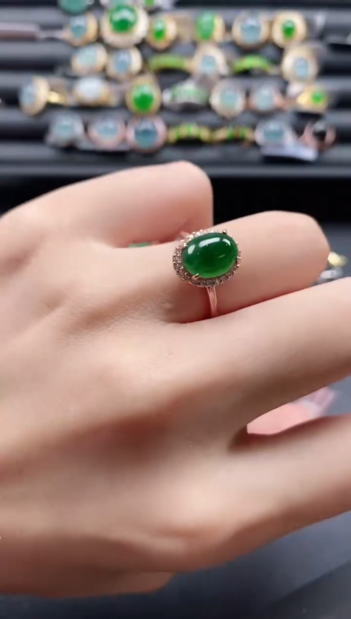 【闪购商品】翡翠戒指银S925镶嵌1111
