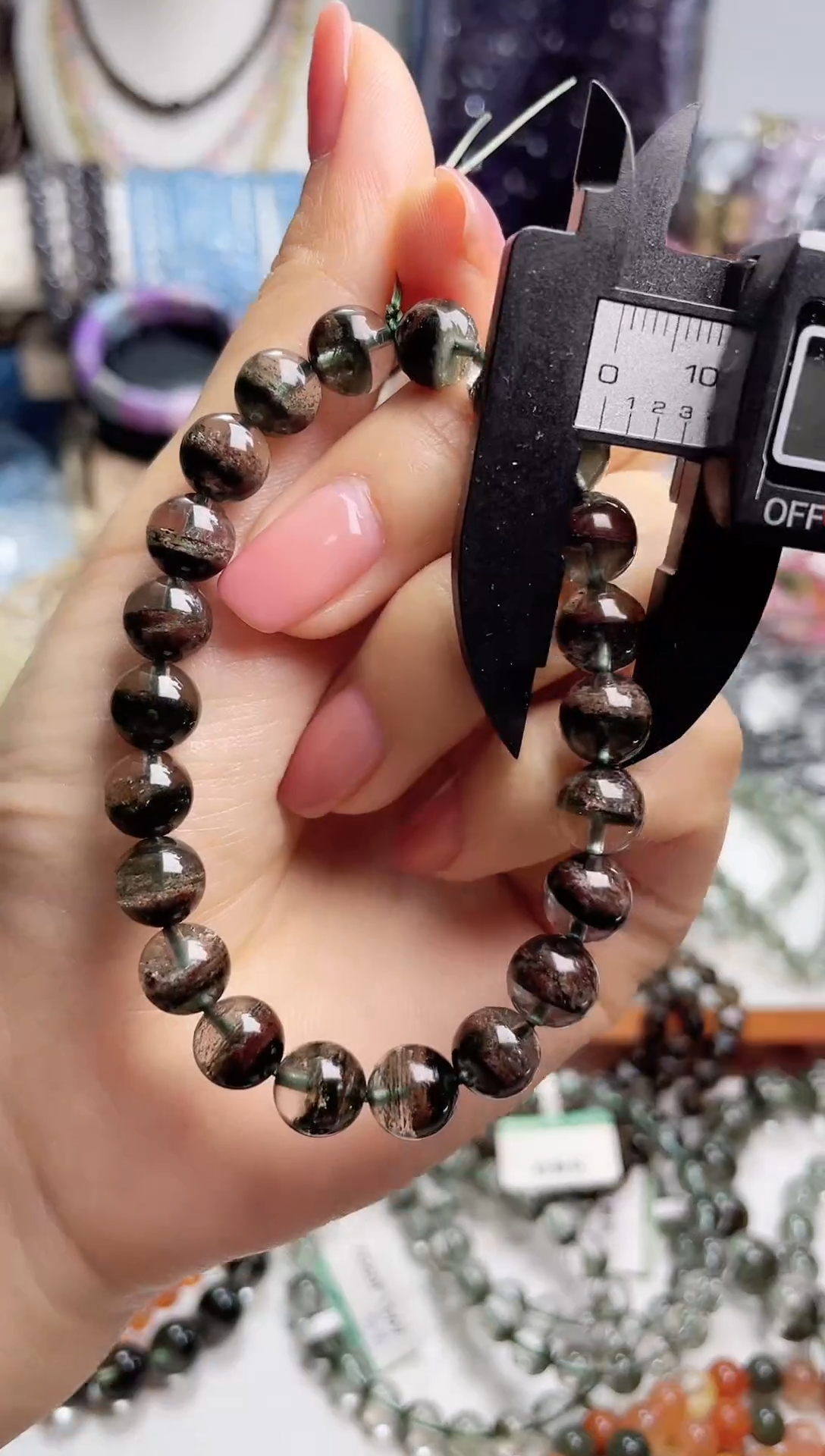 【闪购商品】水晶手链未镶嵌8mm半宝盆绿幽灵手链