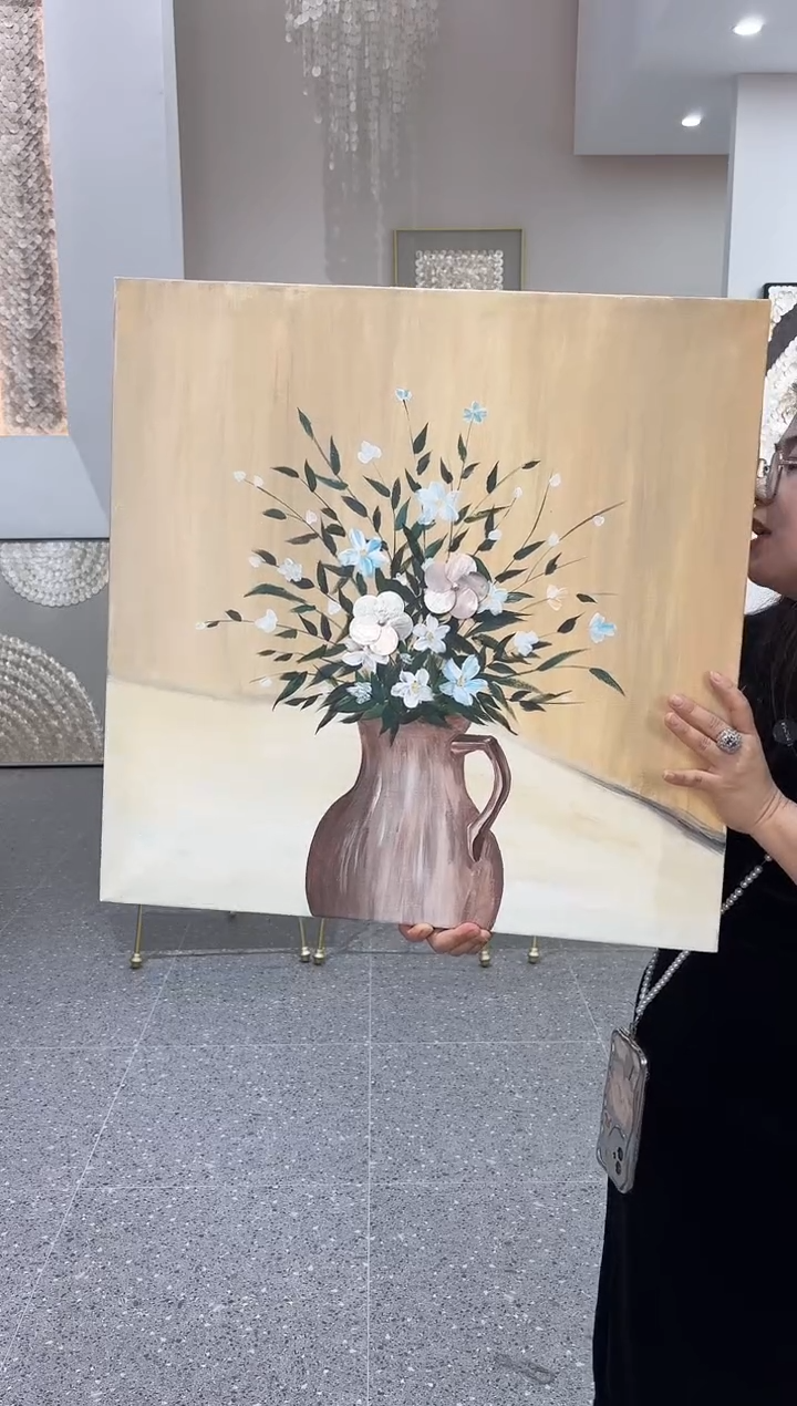 【闪购商品】摆件60*60花瓶无框油画