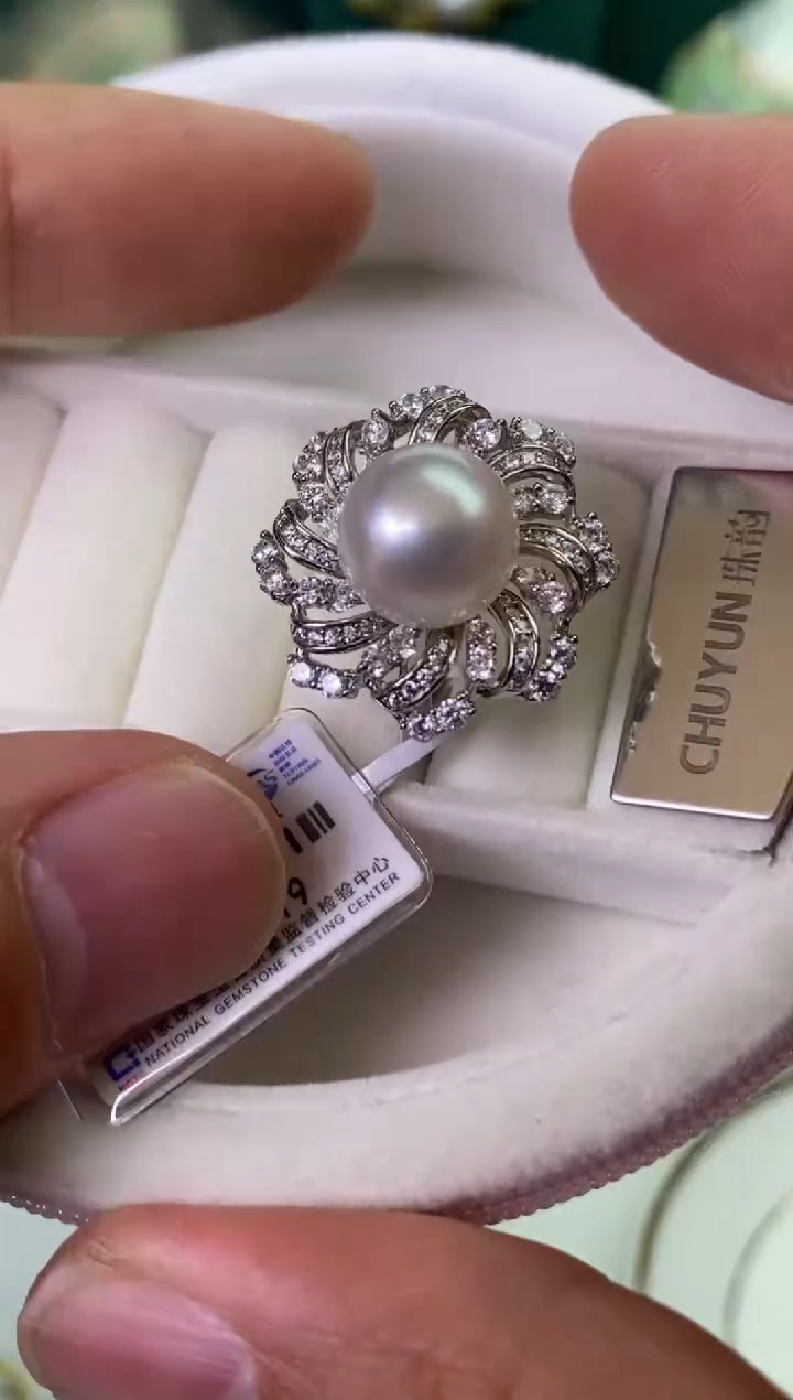 【闪购商品】海水珍珠戒指银S925镶嵌1