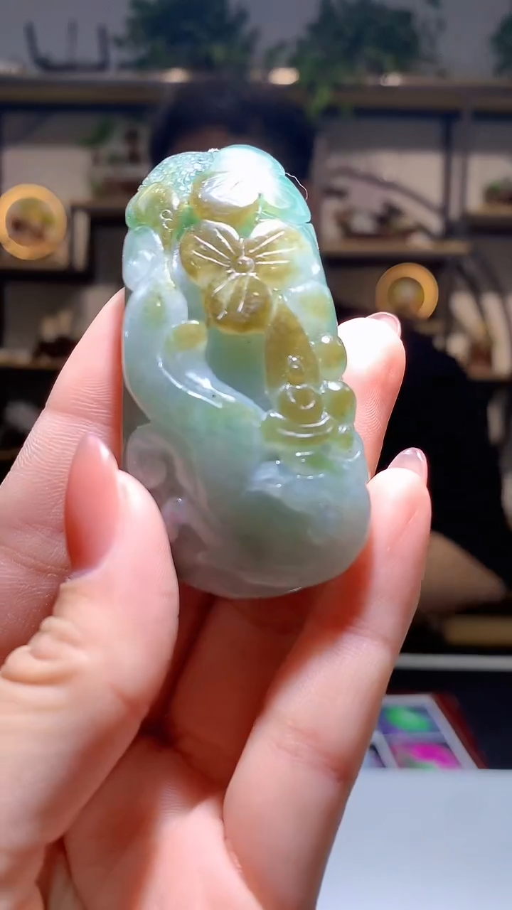 【闪购商品】定制翡翠未镶嵌1063hm-毛货挂件15