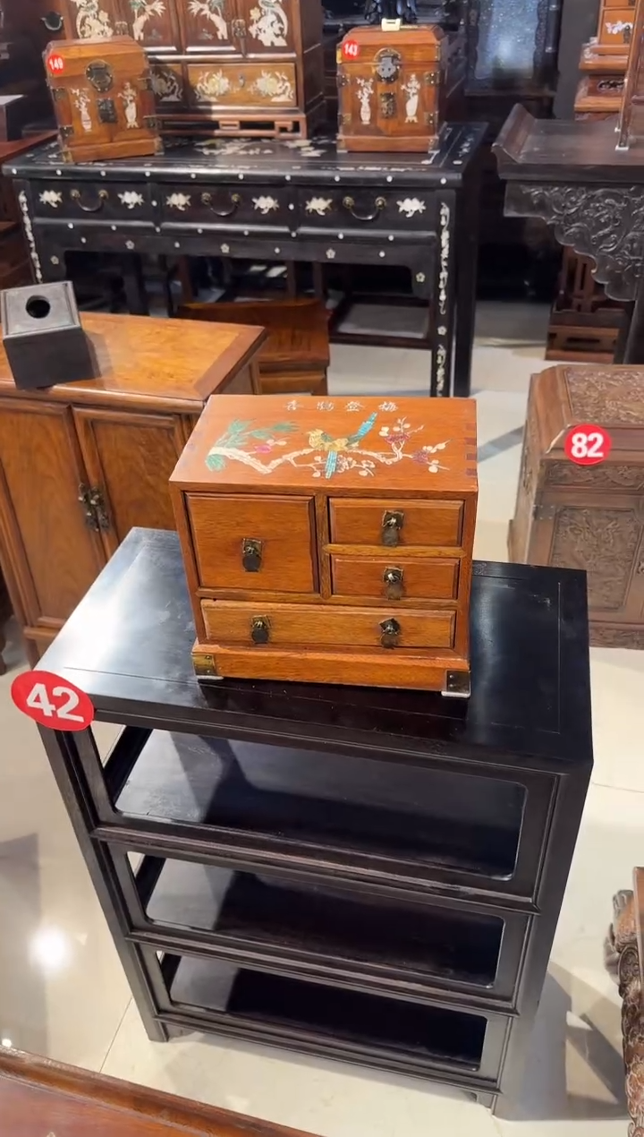 【闪购商品】木木艺喜鹊登梅四抽屉柜368.8888