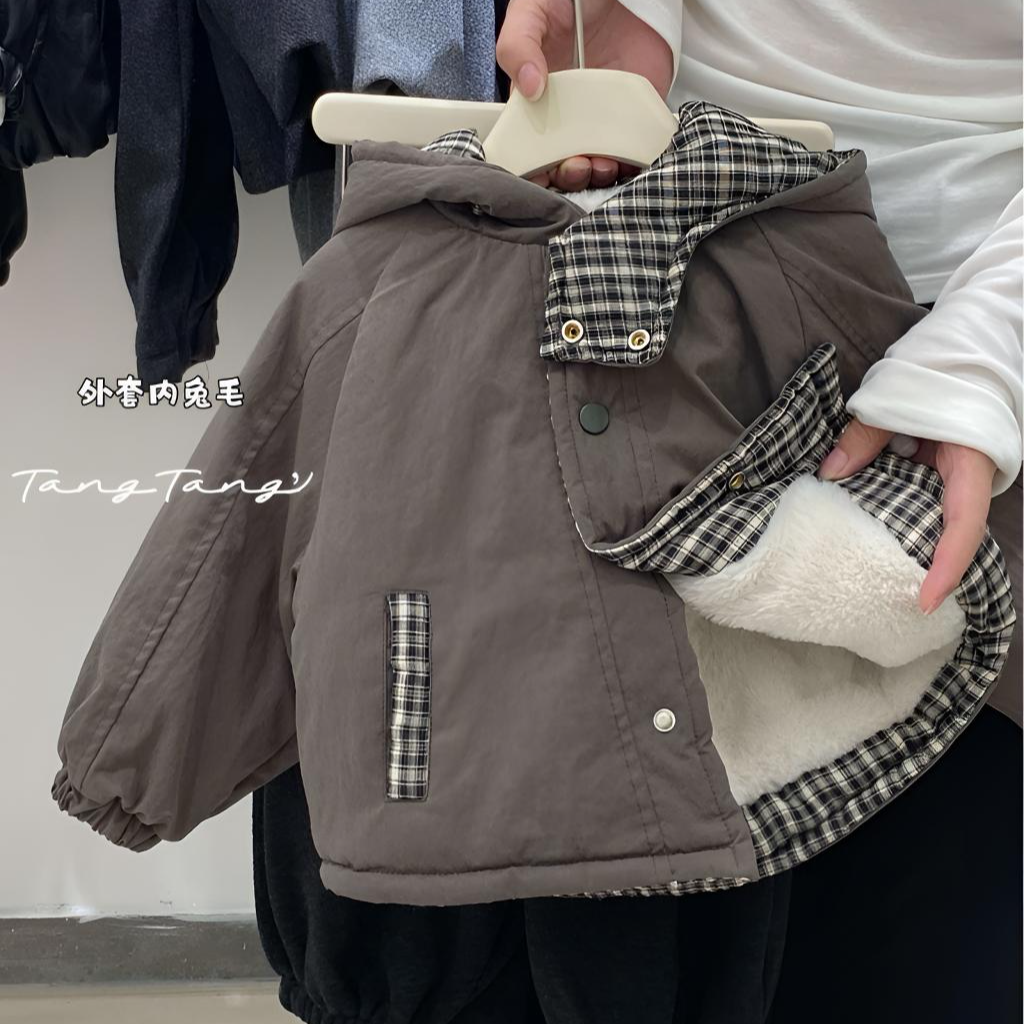 (南南家)秋冬季连帽加厚加绒韩系百搭休闲风棉服韩版