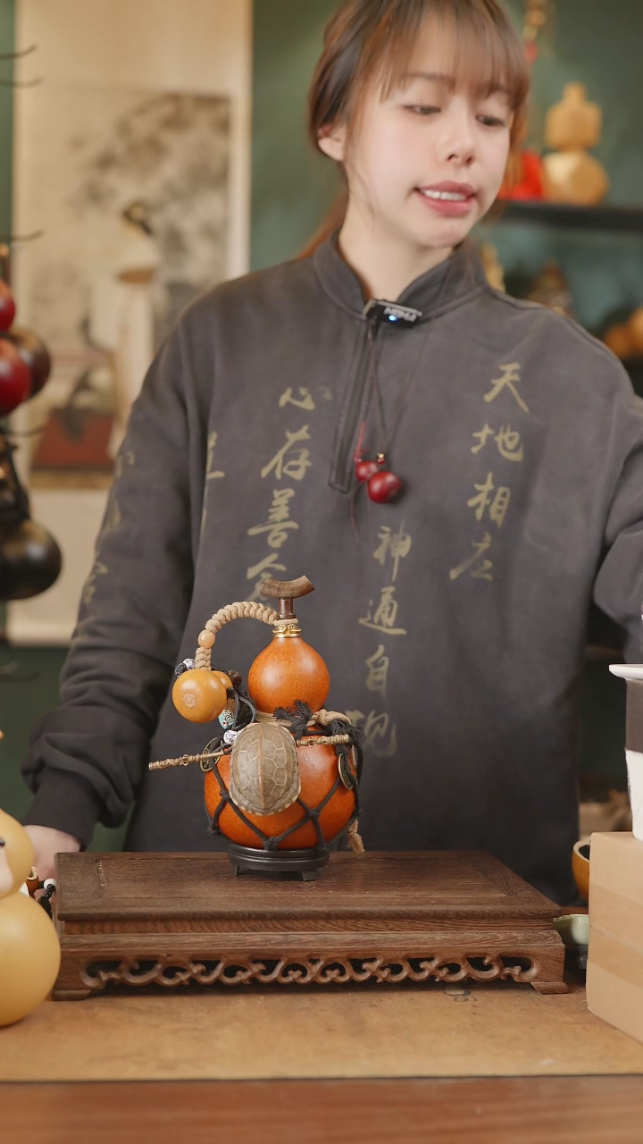 【闪购商品】208号精品天然大漆工艺防渗内胆酒葫芦~