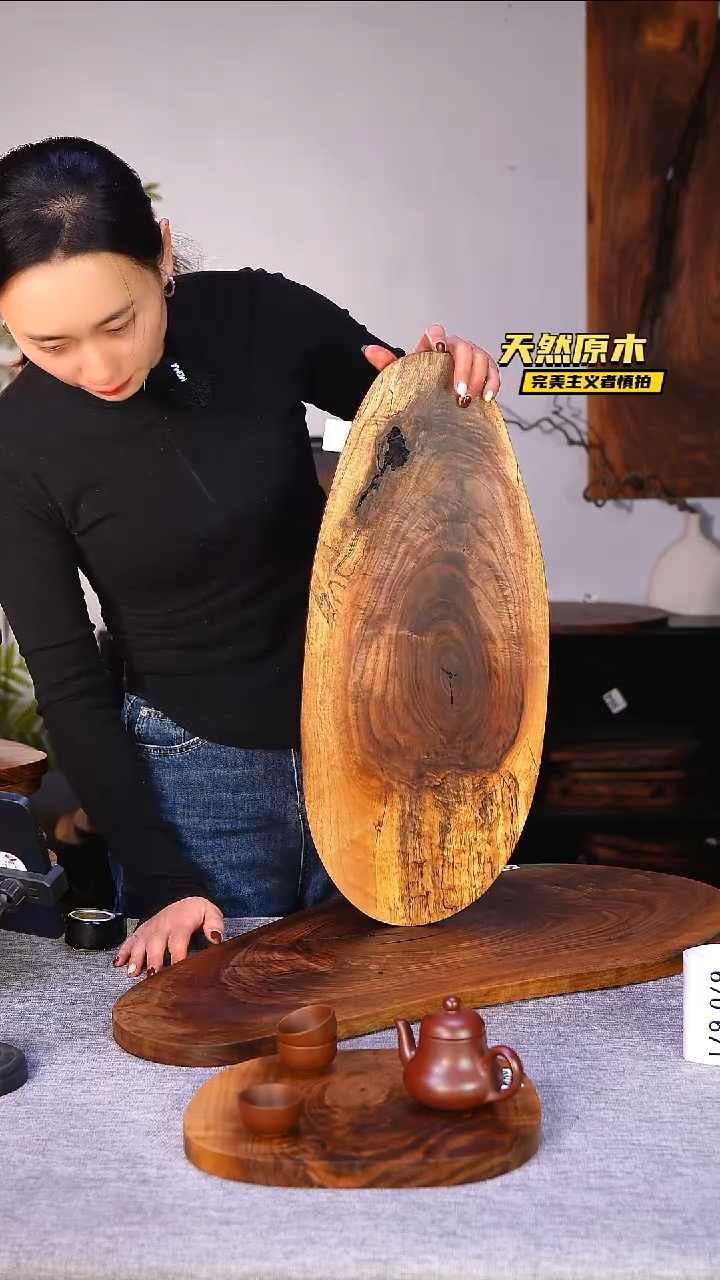 木北美黑胡桃原木.干裂疤结不属于商品质量问题完美主义者慎拍