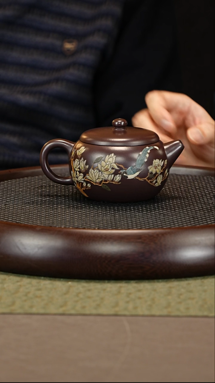 茶壶紫砂39 王品荣 老紫泥 鼓韵  320cc