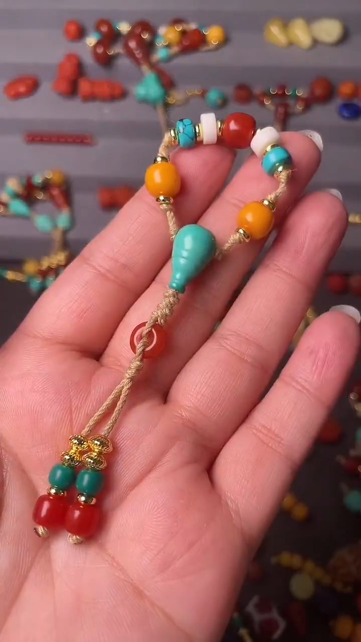 裸石蜜蜡未镶嵌多样性发货，4-7腰珠蜜蜡背云面包圈款