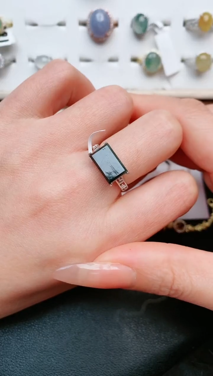 【闪购商品】翡翠戒指银S925镶嵌....