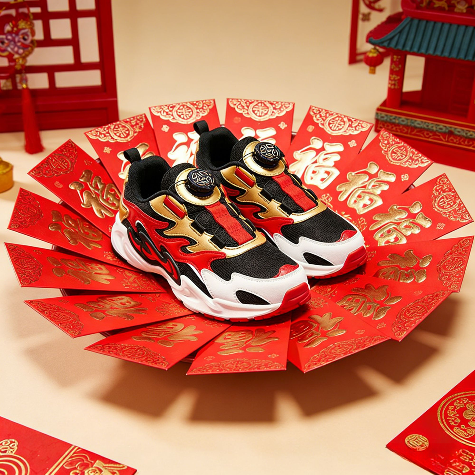 【火焰年鞋】特步儿童冬季密网旋钮跑鞋轻便软底休闲鞋675315329211