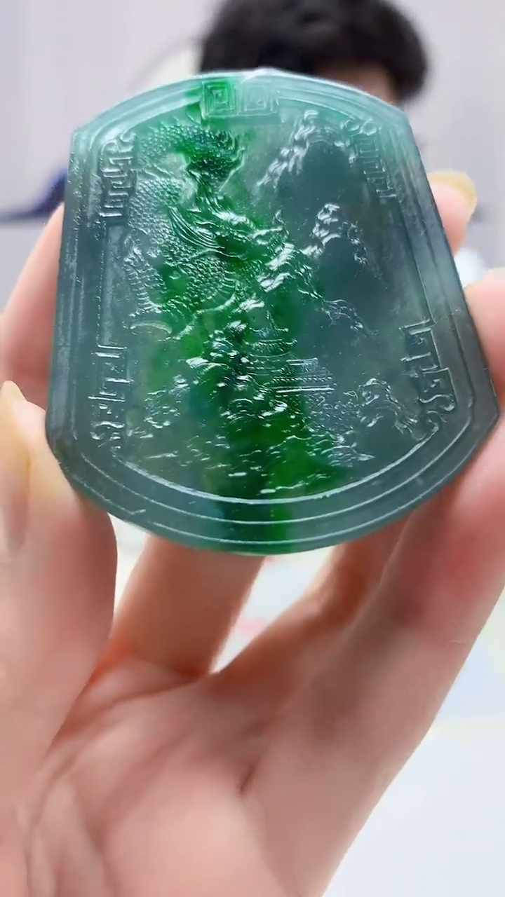 【闪购商品】定制翡翠未镶嵌4688zm-毛货赠珠链山水334