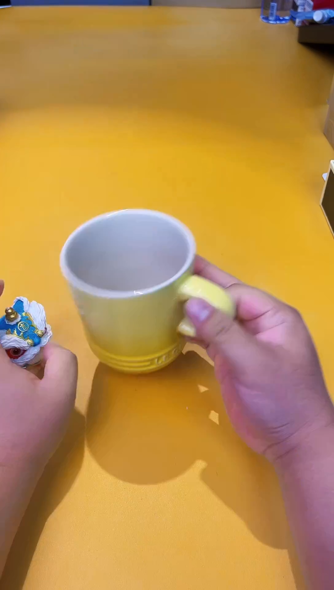 瓷片彩杯单只                黄