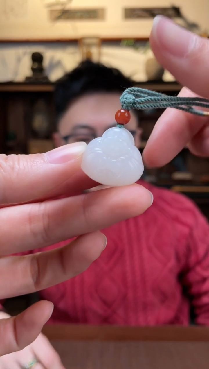 【闪购商品】和田玉吊坠未镶嵌白玉佛公吊坠XY