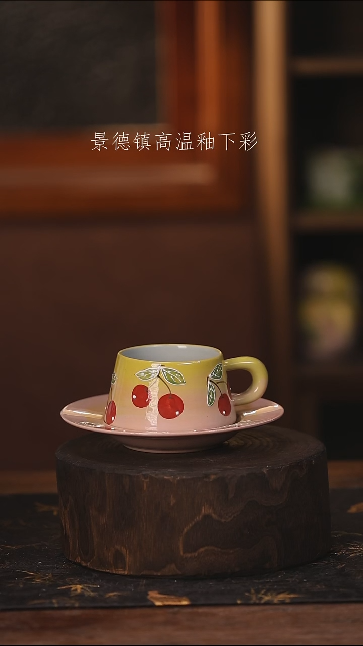 陶瓷景德镇高温釉下手绘陶瓷@L363@