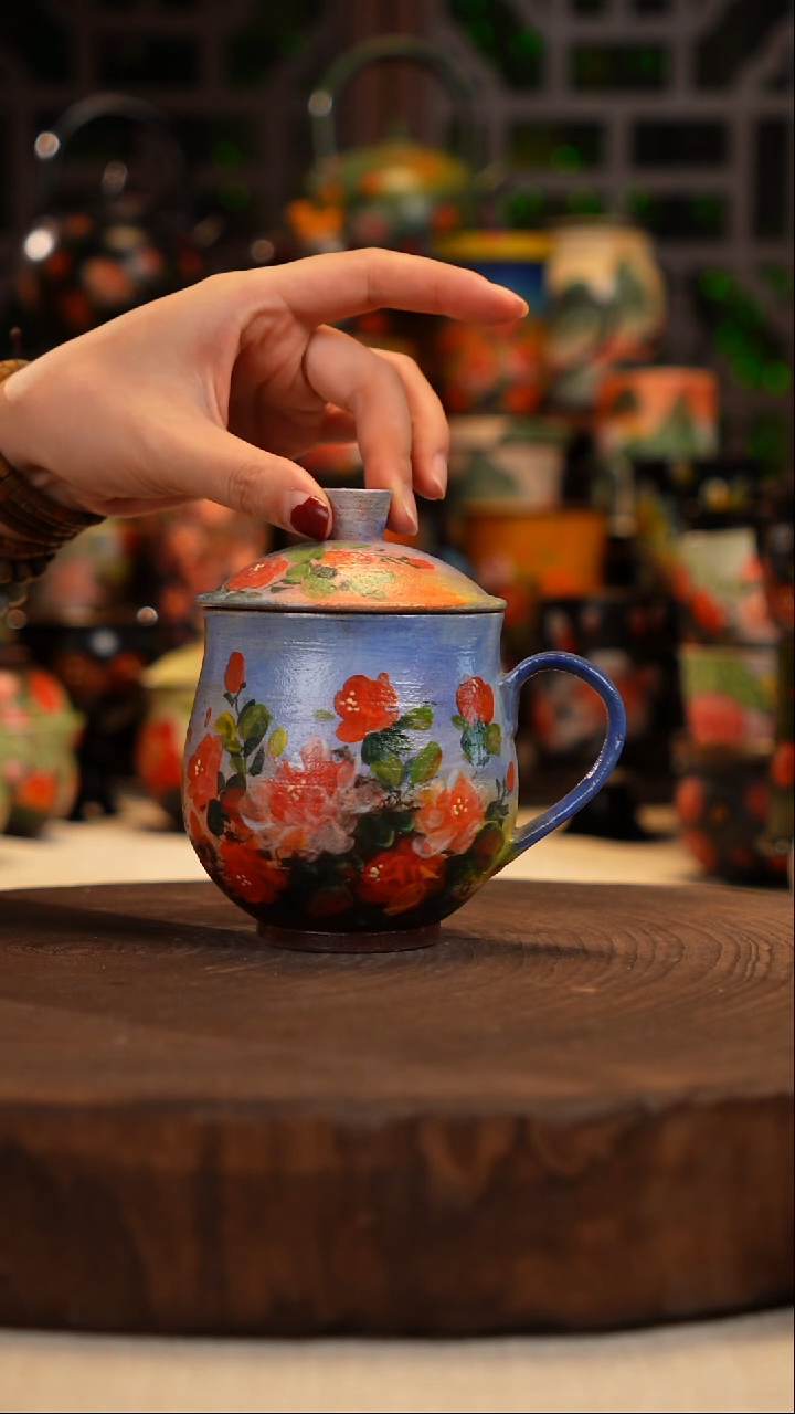  油画  釉下彩 杯子