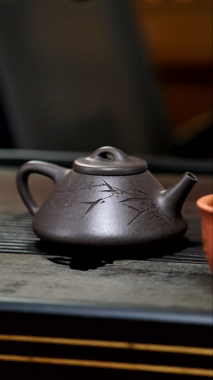 【闪购商品】紫砂茶壶09-全手天青竹鸟子冶230cc