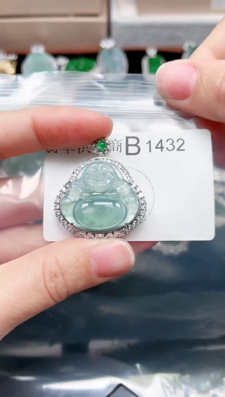 【闪购商品】翡翠颈饰未镶嵌1432赠皮绳