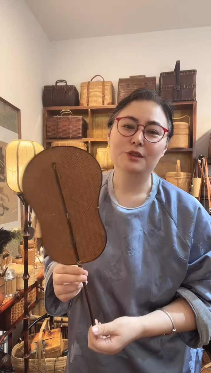 手工竹编葫芦福禄扇