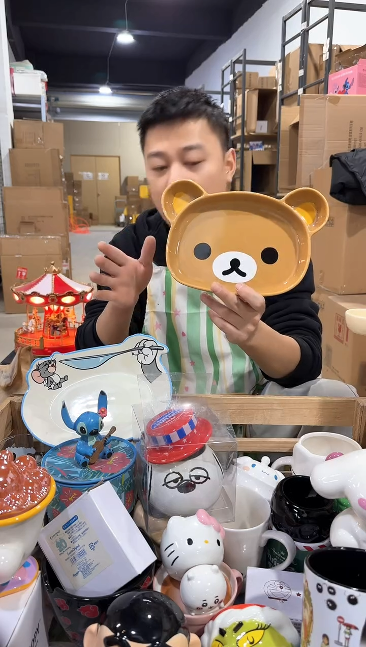 瓷片熊弟餐盘盘盘 没有礼盒