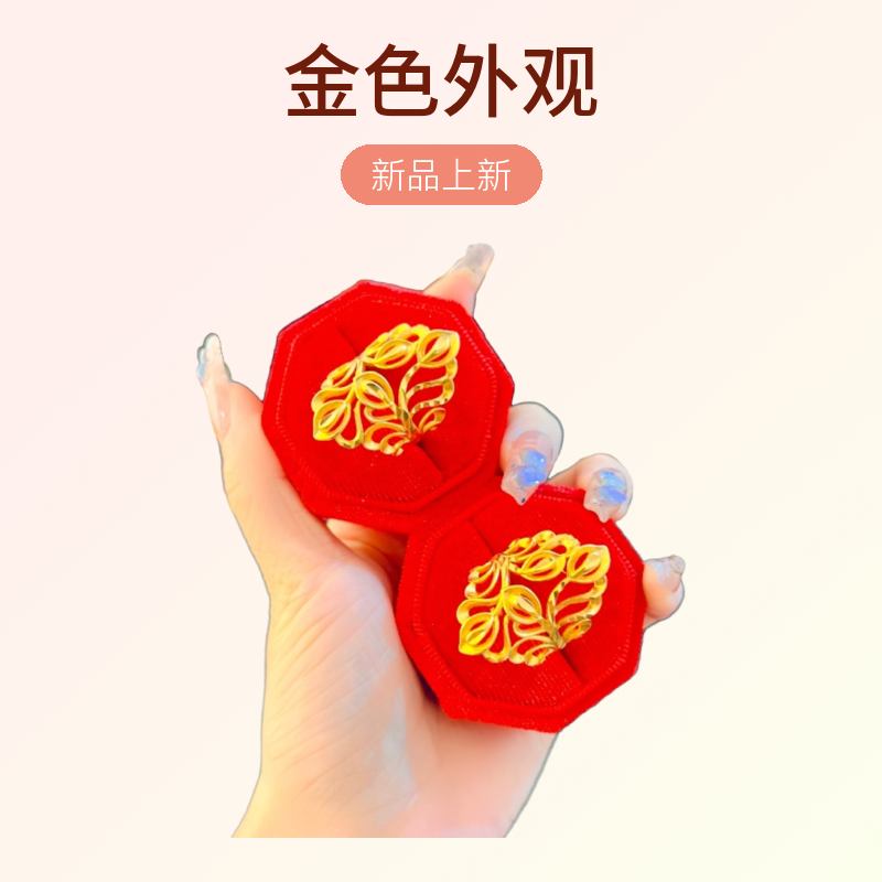 铜合金戒指 新款繁花似锦开口时尚气质百搭女士指环首饰