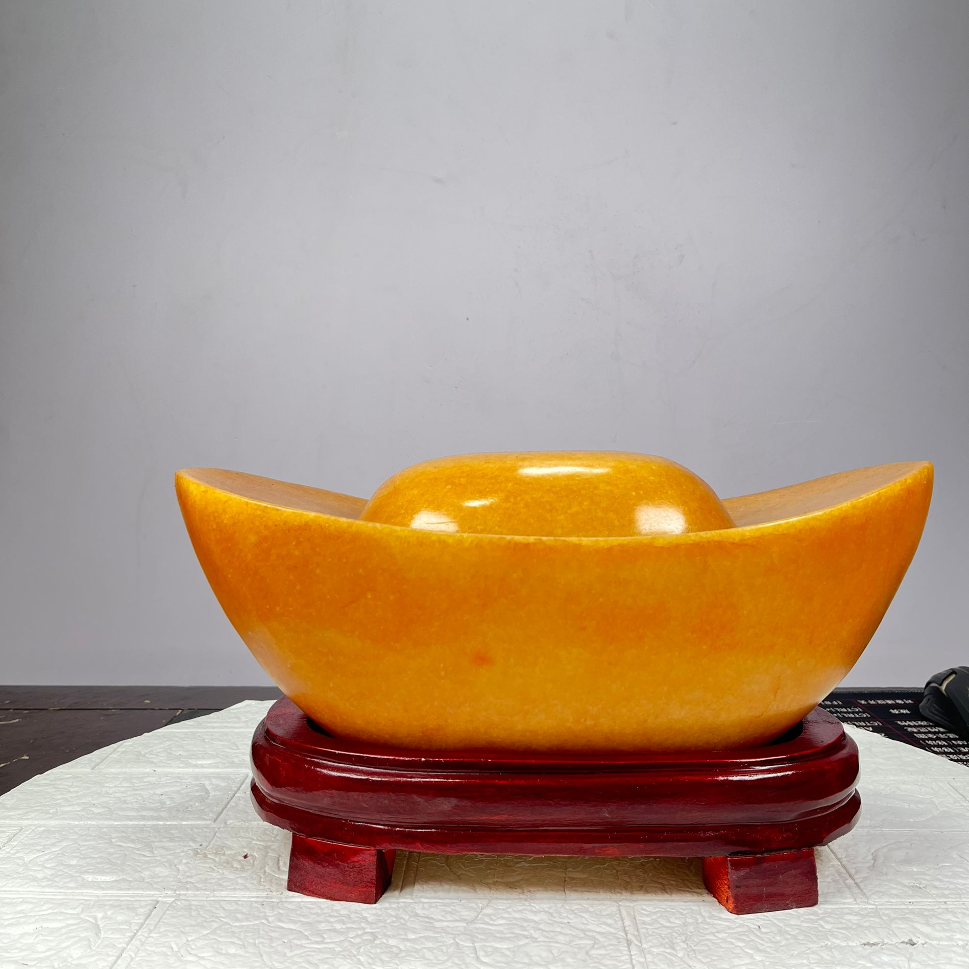 《付米链接》直播间选款为准，中式摆件黄色