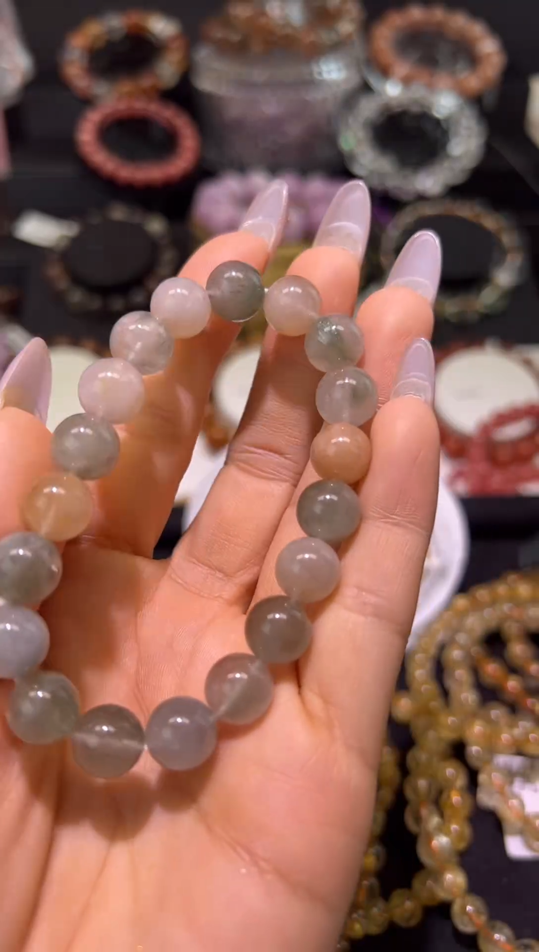 水晶手串未镶嵌兔毛10mm+