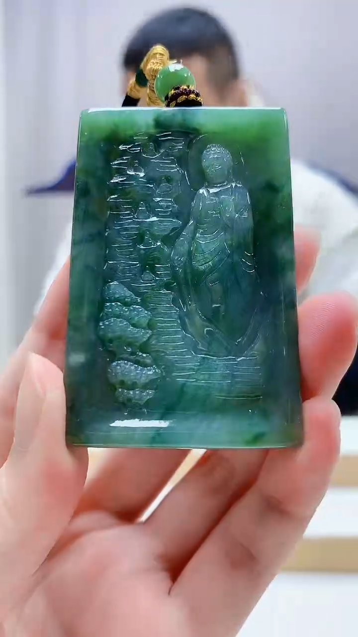未镶嵌定制翡翠4898zm-毛货挂件65啊咪