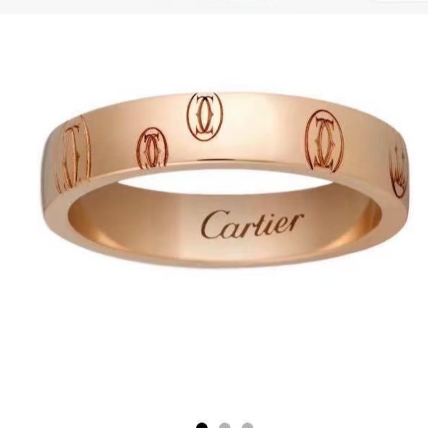 99新 Cartier/卡地亚  18K玫瑰金生日快乐戒指