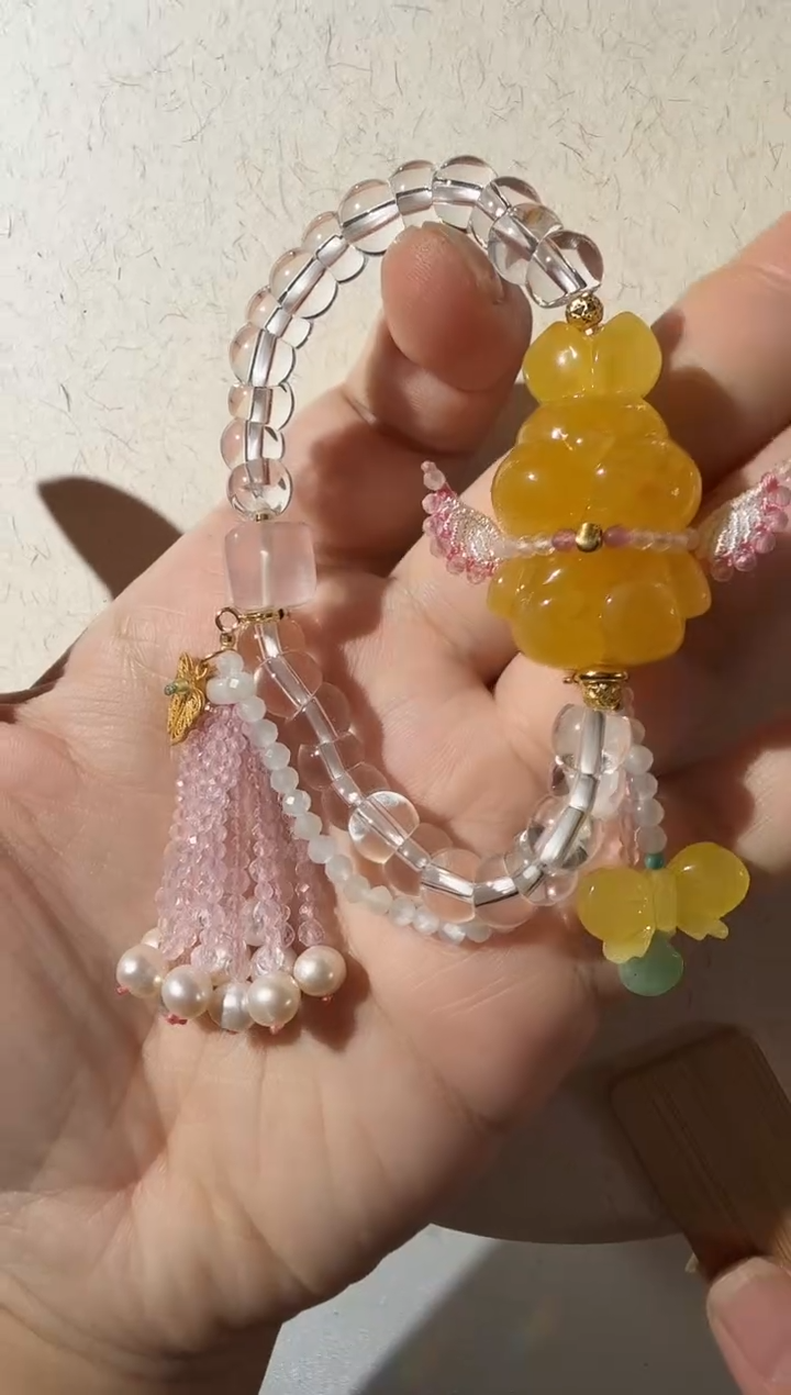 【闪购商品】琥珀手链未镶嵌蜜蜡小兔手链