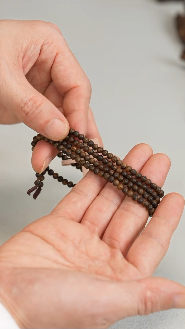 沉香沉香碎屑文莱沉水4mm长串216  8.3g