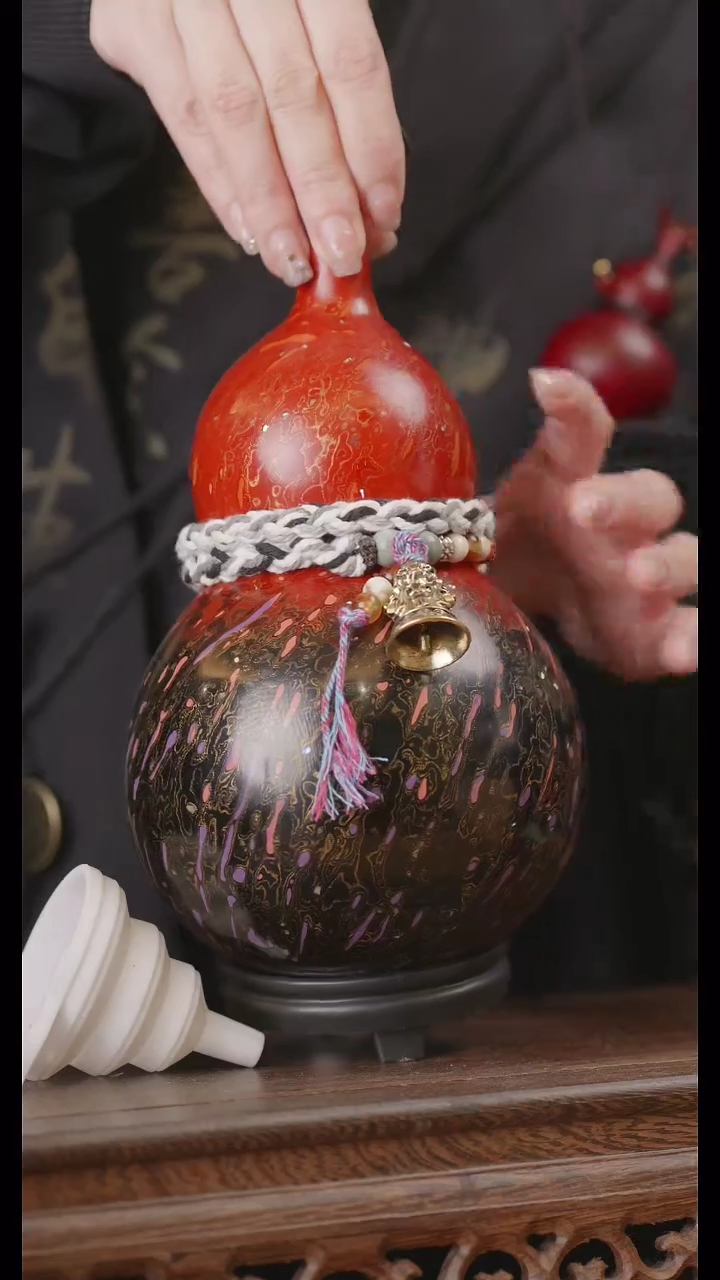 【闪购商品】219号精品天然大漆工艺防渗内胆酒葫芦~