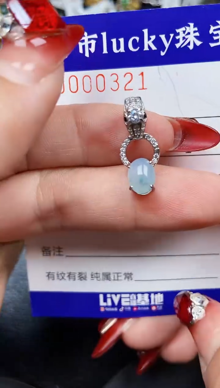 【闪购商品】翡翠颈饰银S925镶嵌0321