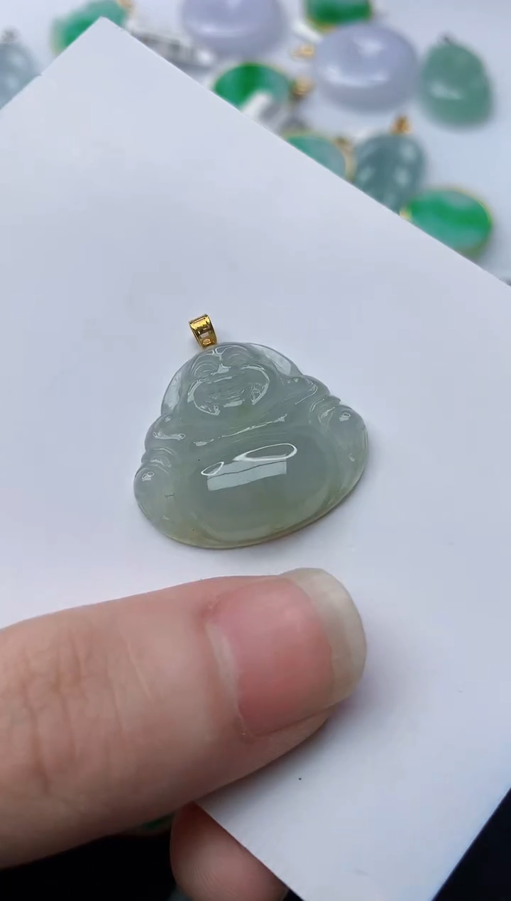 【闪购商品】翡翠颈饰18K金镶嵌85.........