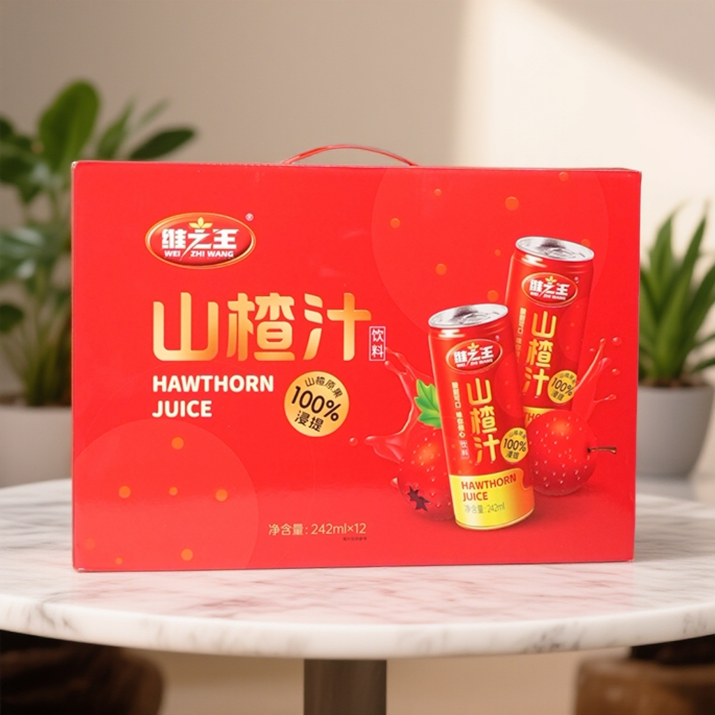 维之王罐装山楂汁饮料242mlx12罐网红果味酸甜可口营养优质饮品