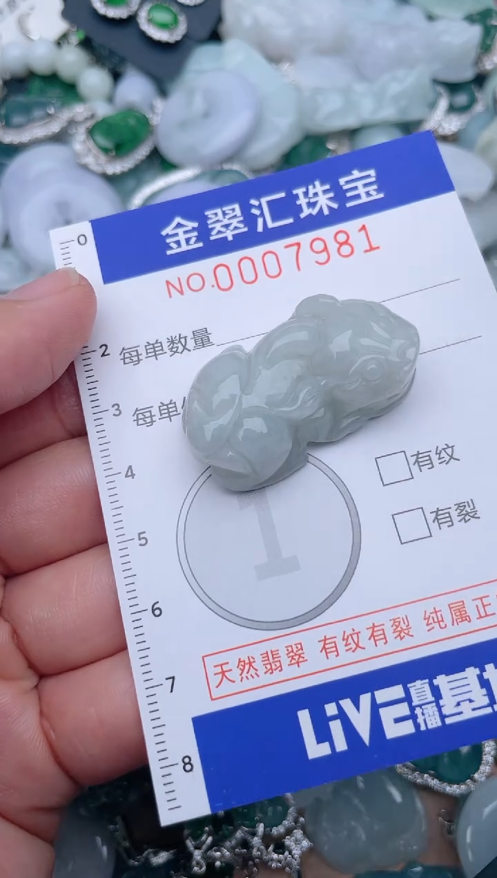 翡翠未镶嵌颈饰7981.......1