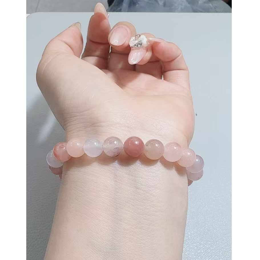 金丝玉桃花酿手串